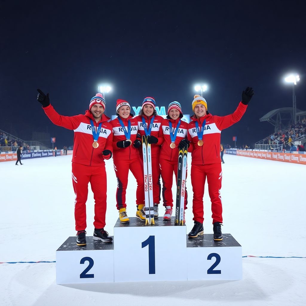 Московская область доминирует в смешанной эстафете ЧР‑2026 по биатлону