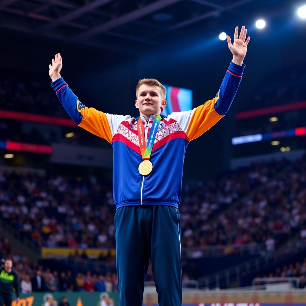 Фото: Арсений Духно выиграл золото многоборья ЧР‑2026 по гимнастике в Калуге