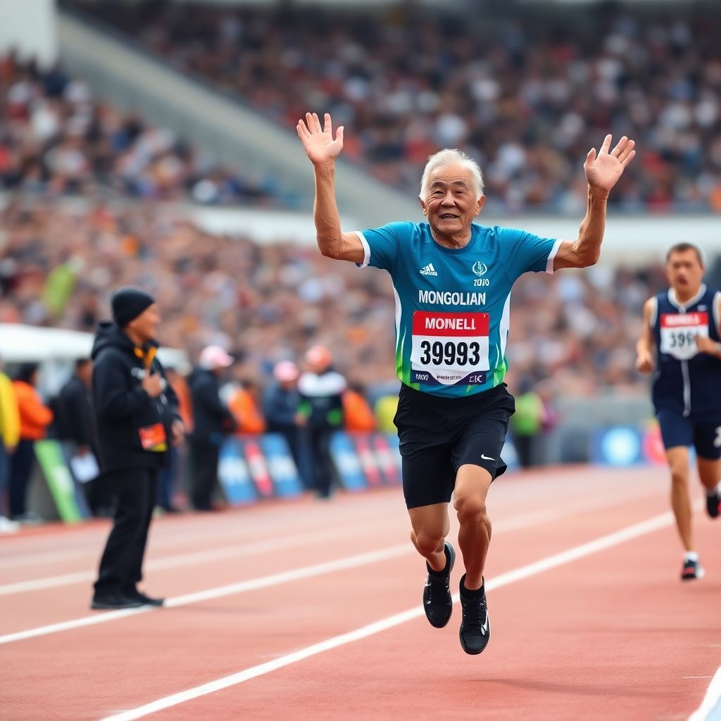 92-летний атлет из Монголии выиграл чемпионат мира в беге на 100 метров